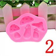 Genenic Silicone Chocolate Sugarcraft Cake Decorating Mold Mould Mushroom &amp; Grass Shape