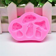 Genenic Silicone Chocolate Sugarcraft Cake Decorating Mold Mould Mushroom &amp; Grass Shape N9