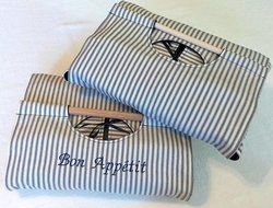 Navy Stripe 9x13 Casserole Carrier, Can be Personalized, Free Shipping - Nautical Kitchen Cooking Gift, Made in...