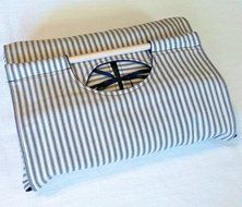 Navy Stripe 9x13 Casserole Carrier, Can be Personalized, Free Shipping - Nautical Kitchen Cooking Gift, Made in... N3