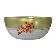Golden Hill Studio 11" Serving Salad Bowl Hand Painted in the USA by American Artists-Berries 'n Branches Collection