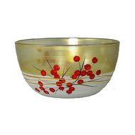 Golden Hill Studio 11" Serving Salad Bowl Hand Painted in the USA by American Artists-Berries 'n Branches Collection N2