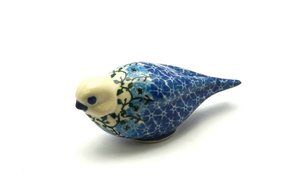 Polish Pottery Bird Figurine - Antique Rose