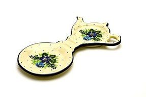 Polish Pottery Tea Bag &amp; Mug Holder - Garden Party
