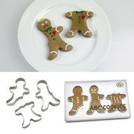 Fred and Friends ABC (Already Been Chewed) gingerbread MAN cookie CUTTERS holiday PARTY NEW