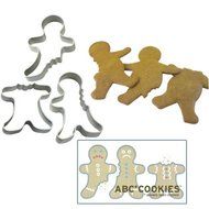 Fred and Friends ABC (Already Been Chewed) gingerbread MAN cookie CUTTERS holiday PARTY NEW N2