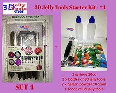 3D Jelly Tools Starter Kit - Type 4 - 3D Gelatin Art Tools - 10 pcs/set