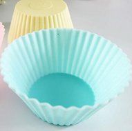 Lariy 5 Pcs Multi-color Silicone Cake muffin Cupcake Mold Round Shape Baking Mould N2