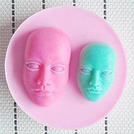 Tint Head Fondant Cake Chocolate Resin Clay Candy Silicone Mold, L8cm*W8cm*H2cm