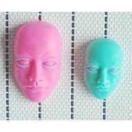 Tint Head Fondant Cake Chocolate Resin Clay Candy Silicone Mold, L8cm*W8cm*H2cm N2