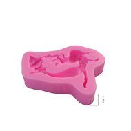 Wocuz WZ1235 Mermaid Shape Silicone Mold Fondant Mold Cupcake Cake Top Decoration Tool Cake Side Decorating Mold N2