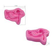 Wocuz WZ1235 Mermaid Shape Silicone Mold Fondant Mold Cupcake Cake Top Decoration Tool Cake Side Decorating Mold N3
