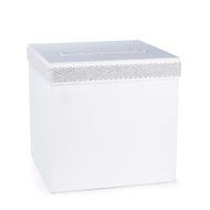 Hortense B. Hewitt 31116 Wedding Accessories Bling Card Box, White