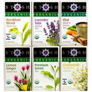 Stash Tea Organic Tea Six Flavor Assortment, 18 Count Tea Bags in Foil (Pack of 6)