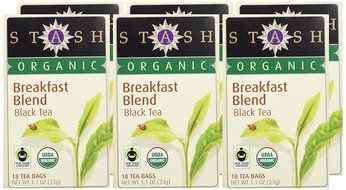 Stash Tea Organic Tea Six Flavor Assortment, 18 Count Tea Bags in Foil (Pack of 6) N3