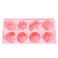 Aimeart Bakeware Silicone Heatproof 8 Flower Cavity Cake Chocolate Pudding Mold