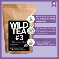 Organic Hibiscus Mint Tea, Wild Tea #3, Premium Herbal Loose Leaf Tea (2 ounce) N3