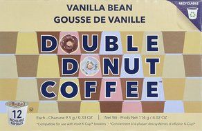 Double Donut&nbsp;Vanilla Bean&nbsp;Flavored Coffee, in Recyclable Single Serve Cups for Keurig K-Cup Brewers, 24 Count N3