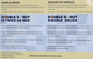Double Donut&nbsp;Vanilla Bean&nbsp;Flavored Coffee, in Recyclable Single Serve Cups for Keurig K-Cup Brewers, 24 Count N4