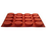 Fanhesheng 16 Oval Cavities Guest Soap Chocolate Candy Maker Silicone Mold 2.2x1.3x0.7inch/cavity