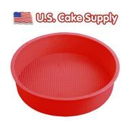 9&quot; Round Silicone Cake Mold Pan (9&quot; round x 2 1/4&quot; deep - colors may vary)