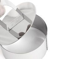 uxcell Stainless Steel DIY Small Mousse Ring Lamy Cheese Cake Mold Food Moulding Tool (Round) N2