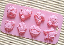 HSE High-temperature Animals lollipop mold silicone cake mold chocolate mold cartoon