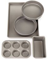 Bakeware Set 5-Pc by Martha Stewart Collection Features a Carbon Steel Material with Non-Stick Interiors, Great...
