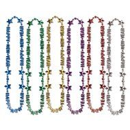 Beistle 80595-ASST 1-Pack Happy New Year Beads-of-Expression, 36-Inch