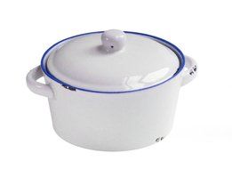 American Atelier Vintage Casserole Dish with Lid, Blue, Small