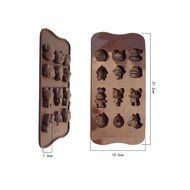 Cute 15 Kinds of Cartoon Characters Shape Chocolate Silicone Mold Baking Cake Decoration Mould N2