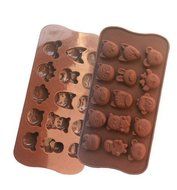 15 Holes Animals Silicone Cake Molds Deer Chocolate Moulds Monkey Soap Fondant Mould Tiger Frog Shape Kitchen...