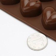 3 Pack Sinduc Chocolate Molds Silicone Heart Shape Baking Mould for Cake Ice Jelly Food N6