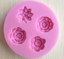 HSE 1PCS flower shape Chocolate Candy Jello 3D silicone Mold Cartoon Figre/cake tools Soap Mold Sugarcraft Cake...