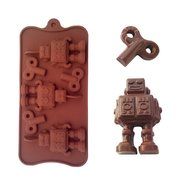 Robot Shape Silicone Cake Mold Chocolate Fondant Tools Party Decoration Bakeware Cupcake Baking Molds
