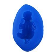 First Impression Molds B235 Baby 4 Silicone Cake Decorating Mold, Large, Blue