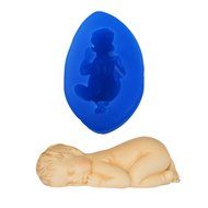First Impression Molds B235 Baby 4 Silicone Cake Decorating Mold, Large, Blue N2