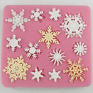3D Snowflake Fondant Cake Bread Decorating Sugarcraft Silicone Pop Mold Mould DIY Tools N3