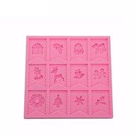 &quot;dipshop Christmas Flag Silicone Mold Fondant Cake Cookie Mould&quot; shopping