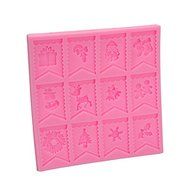 &quot;dipshop Christmas Flag Silicone Mold Fondant Cake Cookie Mould&quot; shopping N7