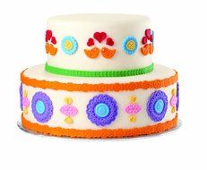 eFuture(TM) Folk Style Fondant and Gum Paste Silicone Baking Cake Mold +eFuture&#039;s nice Keyring N2