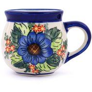 Ceramika Bona H7812G Polish Pottery Ceramic Bubble Mug Hand Painted, 12-Ounce