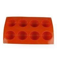 MIREN 8-Cavity Striped Egg Shape Non Stick Silicone Mold For Making Cake, Cookie, Chocolate, Pastry, Candies,... N2