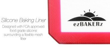 ezBAKERz Silicone Baking Mat/Half Sheet with Free-Bonus Oven/BBQ Mitts/Potholder Professional Bake Set, Non-Stick... N3