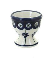 Polish Pottery Flowering Peacock Egg Cup