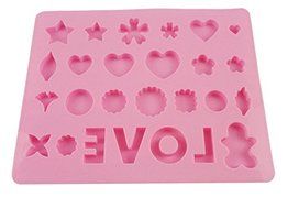 26 Silicone Tray Pop Cake Stick Mould Lollipop Party Cupcake Baking Mold (Pink)