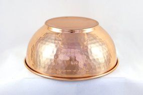 Hammered 100% Copper Mixing Bowl - Vintage Metal Mixing Bowl Copper Kitchen Bakeware - 7.5&quot; Diameter Quart Qt... N2