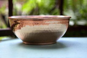 Hammered 100% Copper Mixing Bowl - Vintage Metal Mixing Bowl Copper Kitchen Bakeware - 7.5&quot; Diameter Quart Qt... N5