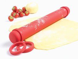 ORKA A11870 Silicone Rolling Pin, Large, Red N4
