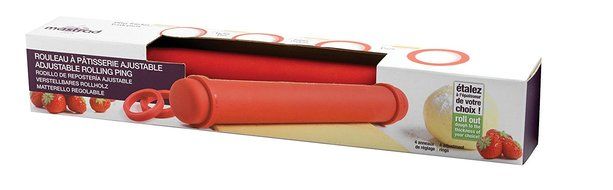 ORKA A11870 Silicone Rolling Pin, Large, Red N5